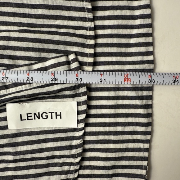 Walter Baker Becca Tunic Black/White Striped Floral Embroidered SEE MEAS. Flaw - Picture 9 of 10